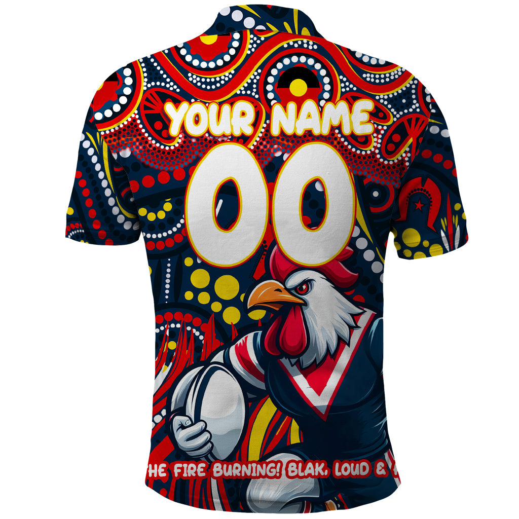 Custom Australia NAIDOC Week 2024 Polo Shirt Sydney Roosters Mascot Keep The Fire Burning - Vibe Hoodie Shop