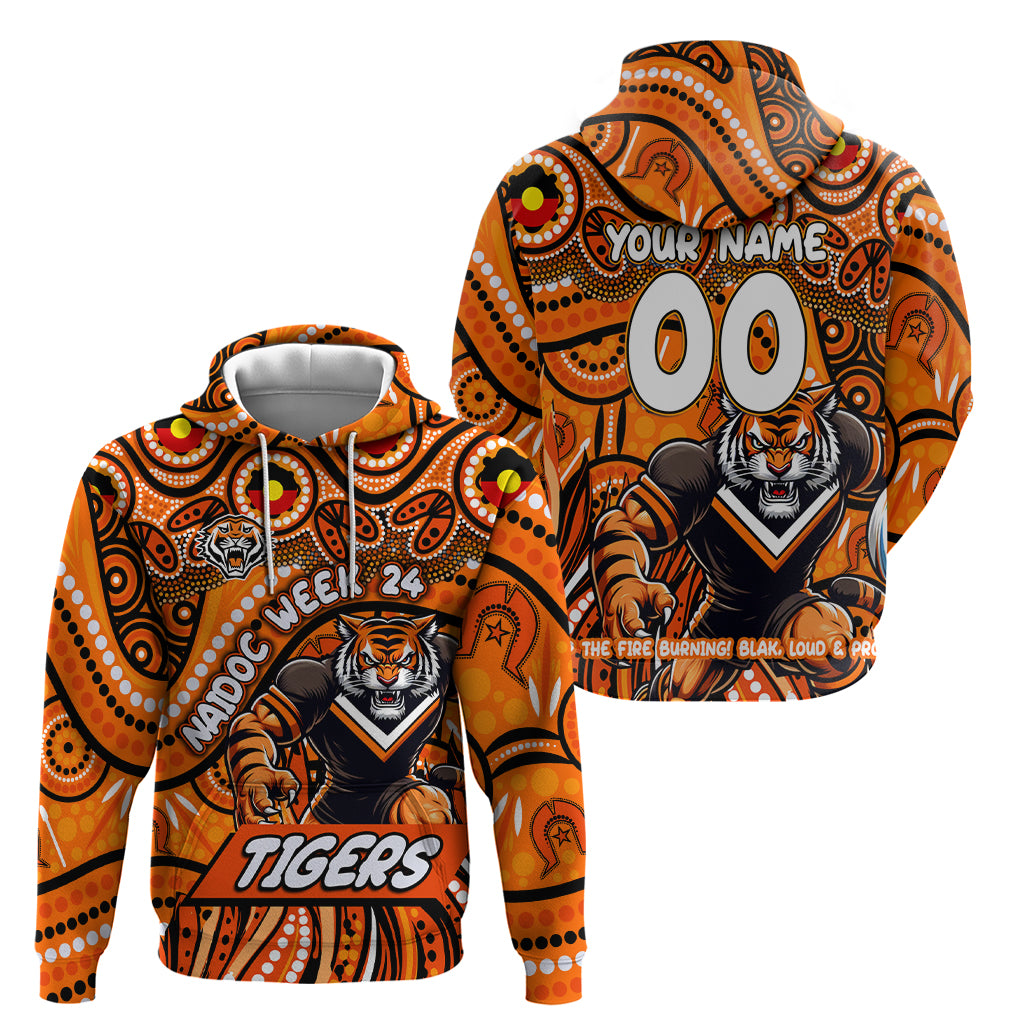 Custom Australia NAIDOC Week 2024 Hoodie Wests Tigers Mascot Keep The Fire Burning - Vibe Hoodie Shop