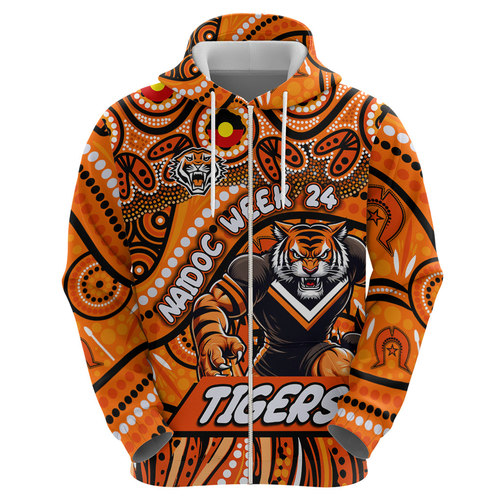 Custom Australia NAIDOC Week 2024 Hoodie Wests Tigers Mascot Keep The Fire Burning - Vibe Hoodie Shop