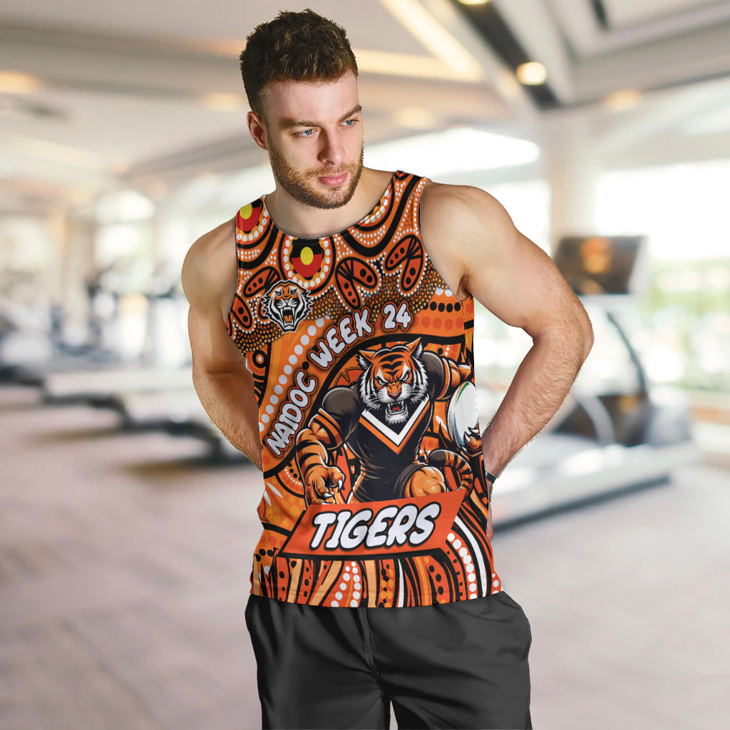 Custom Australia NAIDOC Week 2024 Men Tank Top Wests Tigers Mascot Keep The Fire Burning - Vibe Hoodie Shop