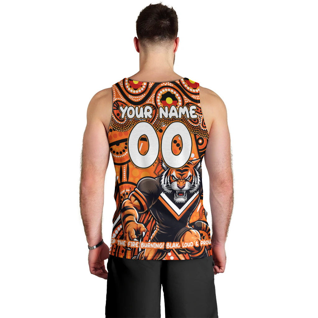 Custom Australia NAIDOC Week 2024 Men Tank Top Wests Tigers Mascot Keep The Fire Burning - Vibe Hoodie Shop