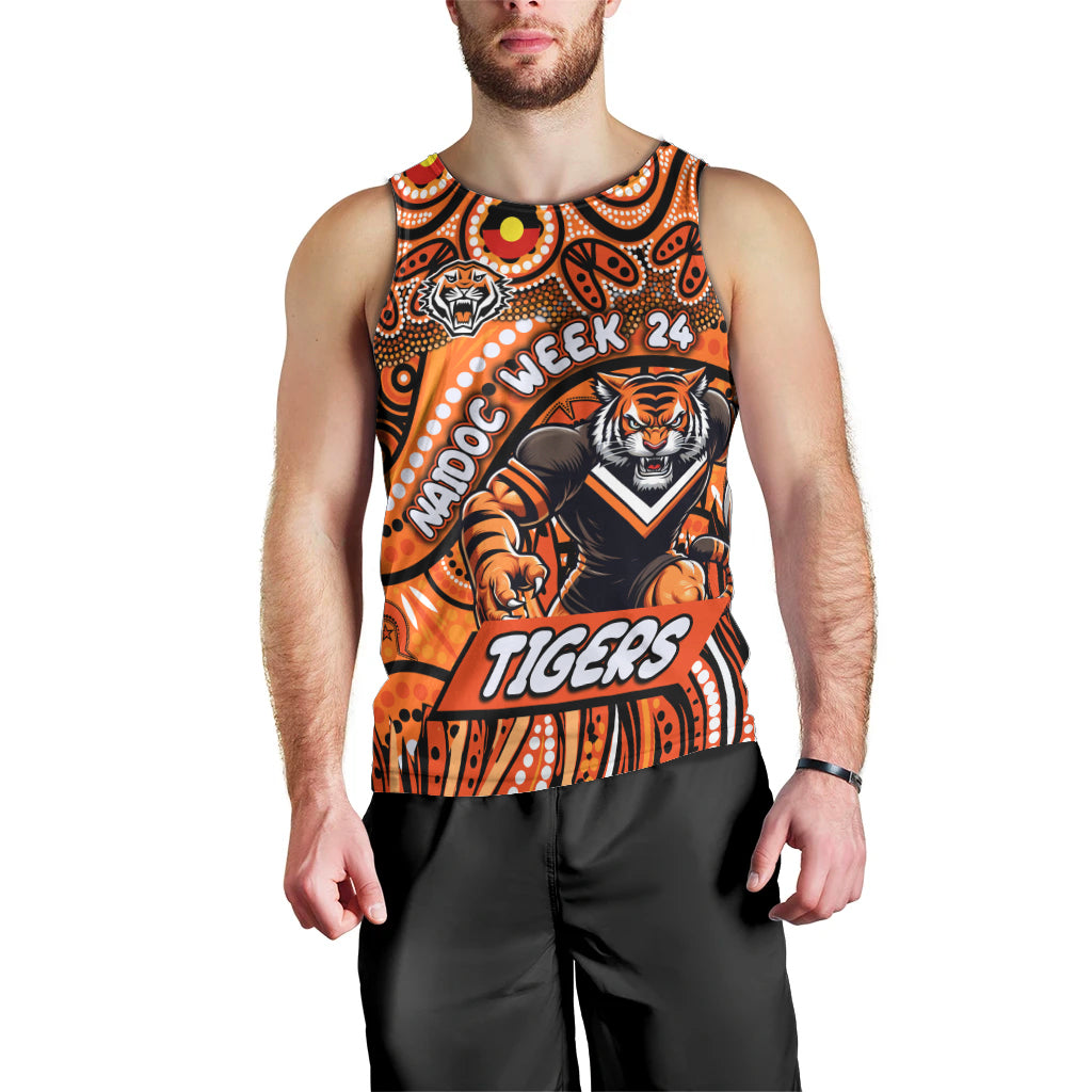 Custom Australia NAIDOC Week 2024 Men Tank Top Wests Tigers Mascot Keep The Fire Burning - Vibe Hoodie Shop