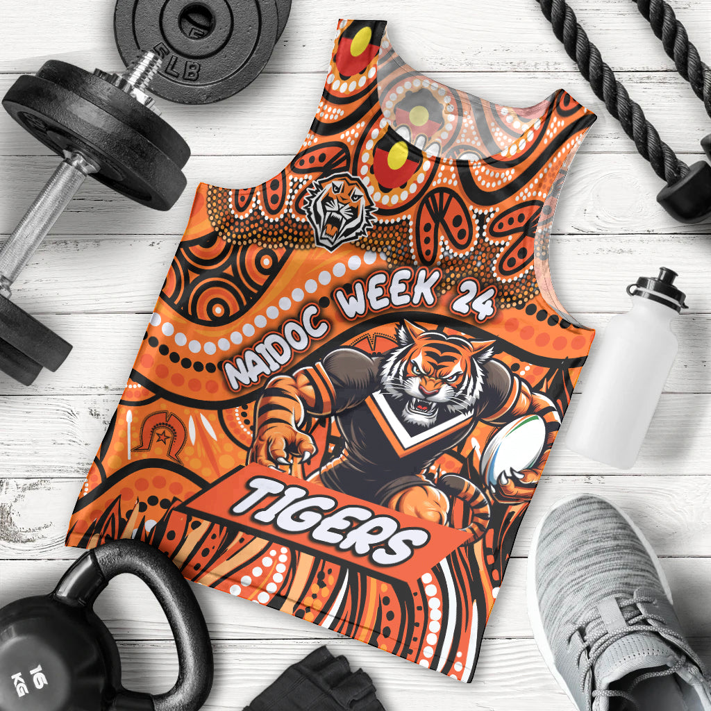 Custom Australia NAIDOC Week 2024 Men Tank Top Wests Tigers Mascot Keep The Fire Burning - Vibe Hoodie Shop
