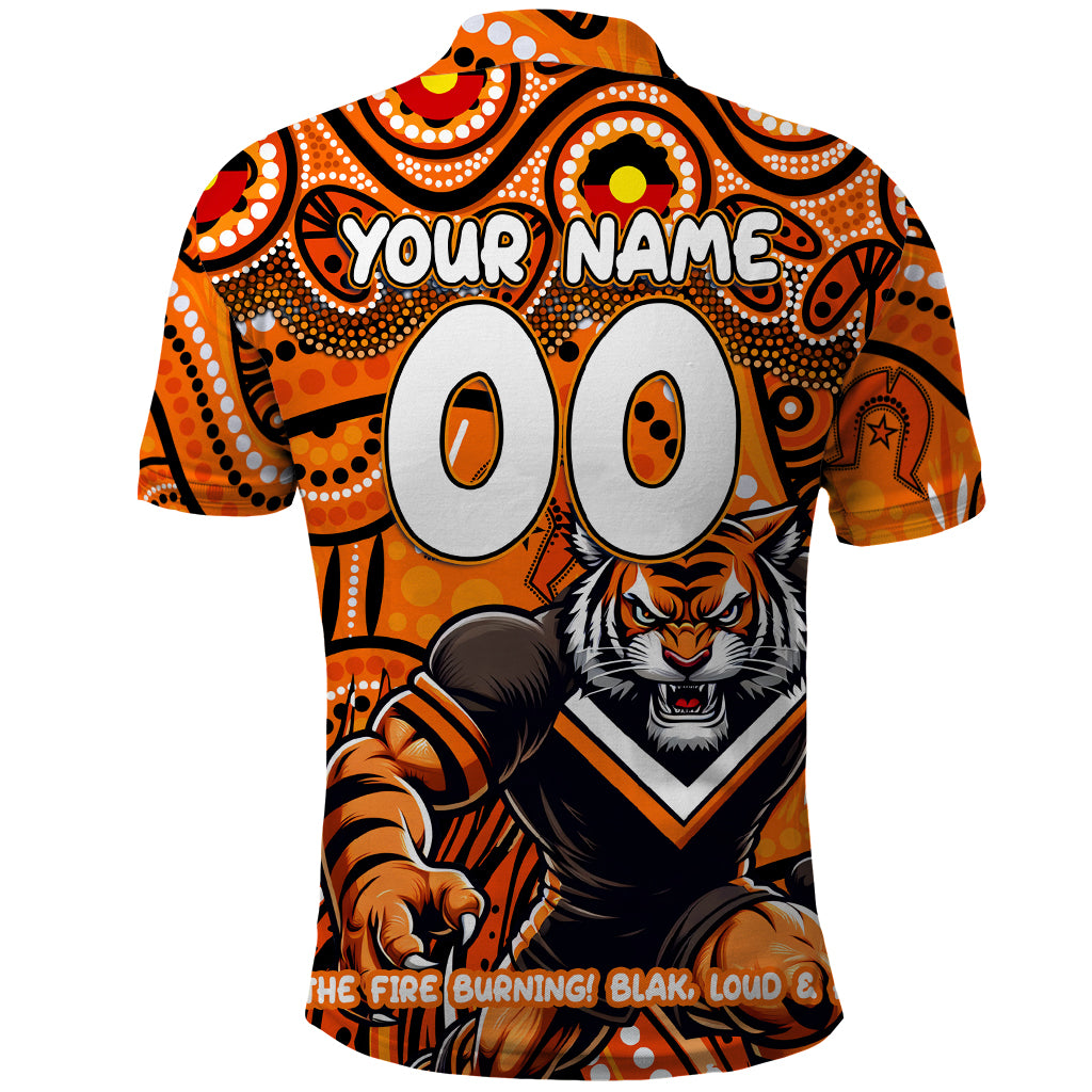 Custom Australia NAIDOC Week 2024 Polo Shirt Wests Tigers Mascot Keep The Fire Burning - Vibe Hoodie Shop