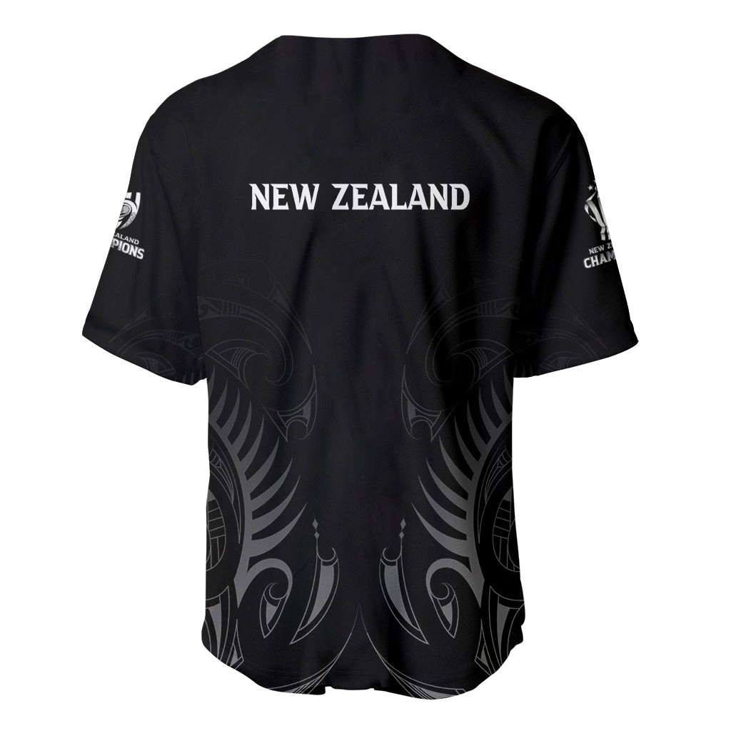 New Zealand Baseball Jersey Rugby 2023 Champions Black - Vibe Hoodie Shop