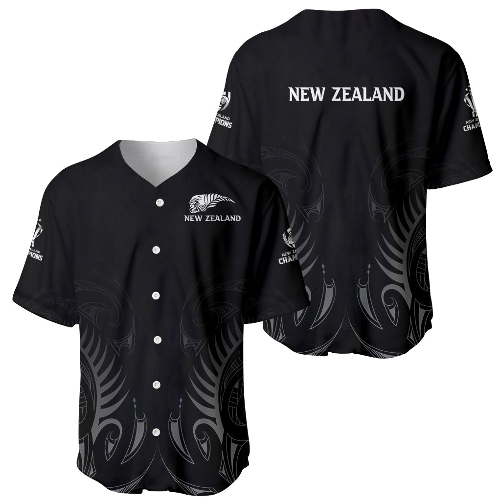 New Zealand Baseball Jersey Rugby 2023 Champions Black - Vibe Hoodie Shop