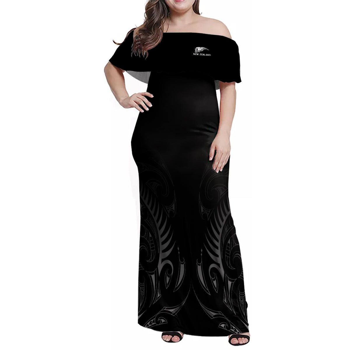 new-zealand-family-matching-off-shoulder-maxi-dress-and-hawaiian-shirt-rugby-2023-champions-black