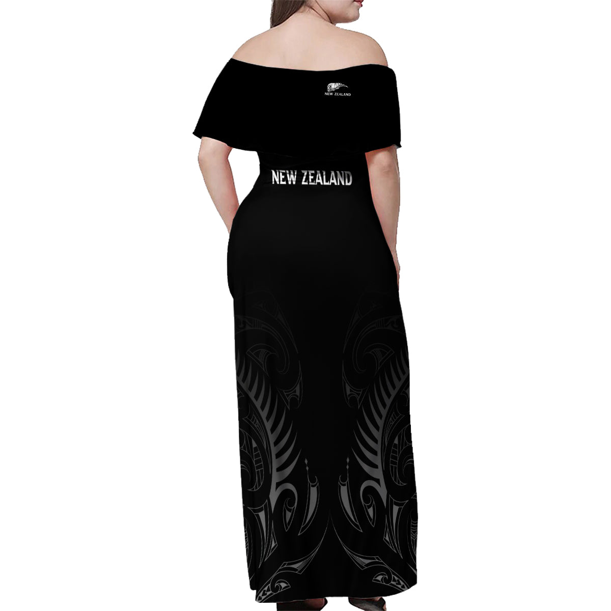 new-zealand-family-matching-off-shoulder-maxi-dress-and-hawaiian-shirt-rugby-2023-champions-black
