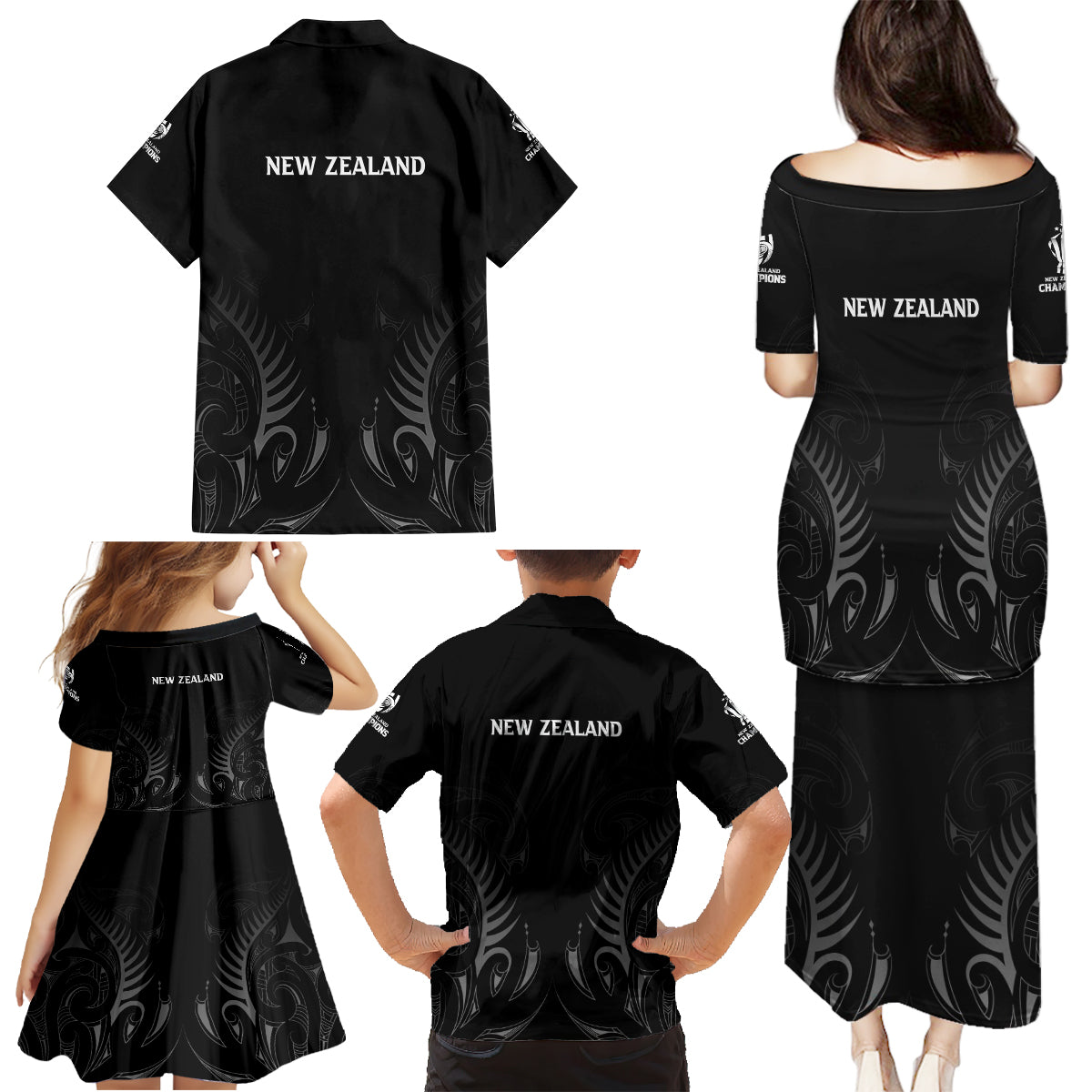 new-zealand-family-matching-puletasi-dress-and-hawaiian-shirt-rugby-2023-champions-black