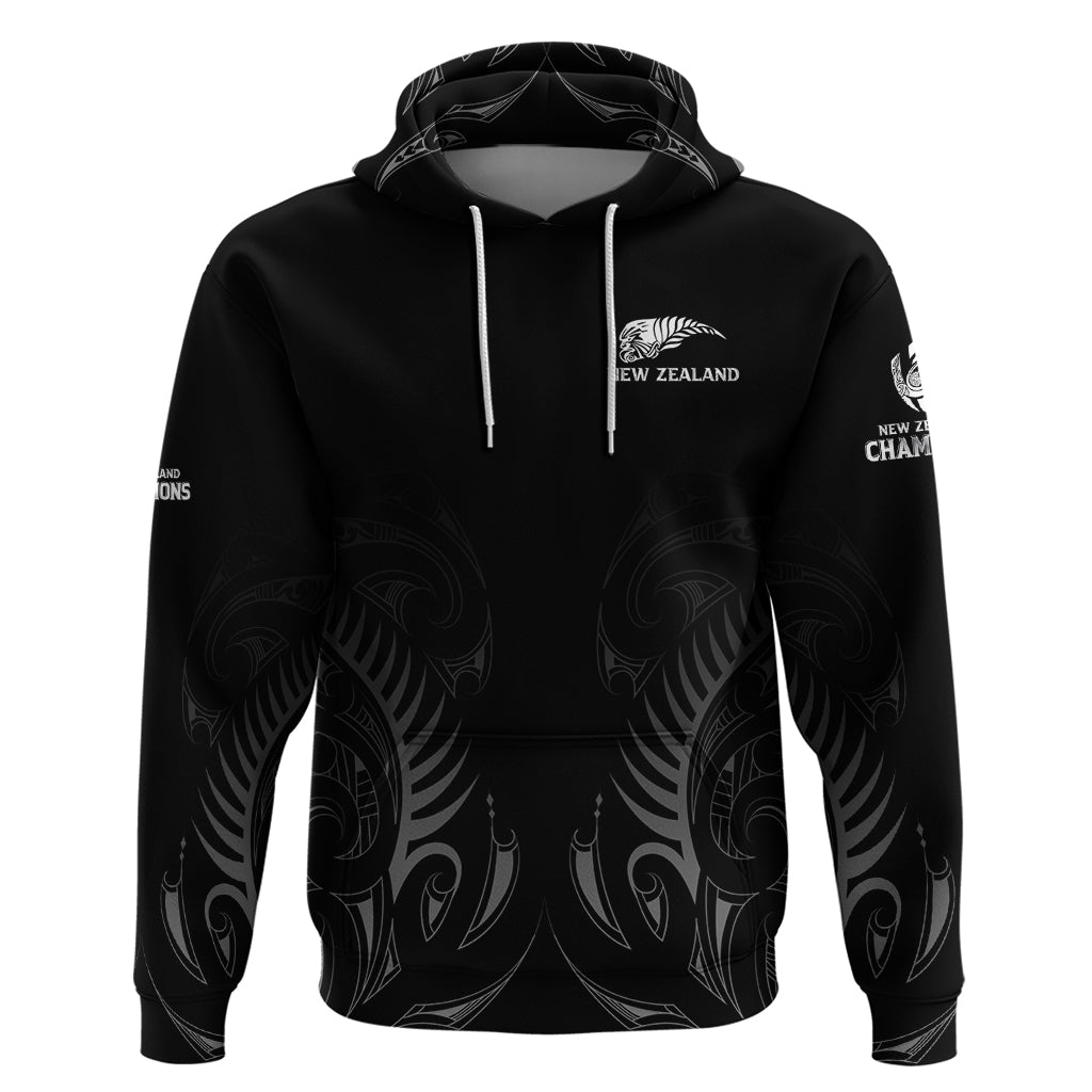 New Zealand Hoodie Rugby 2023 Champions Black - Vibe Hoodie Shop
