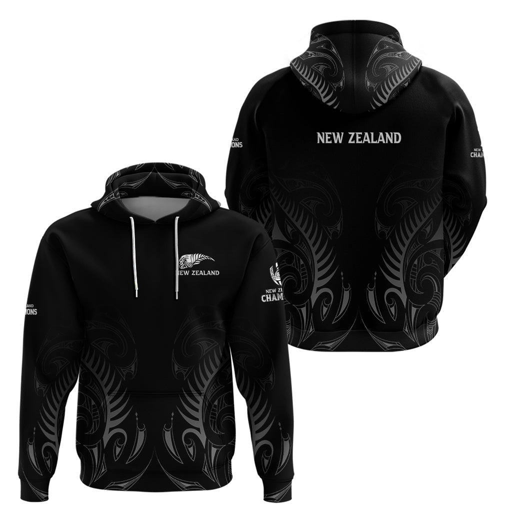 New Zealand Hoodie Rugby 2023 Champions Black - Vibe Hoodie Shop