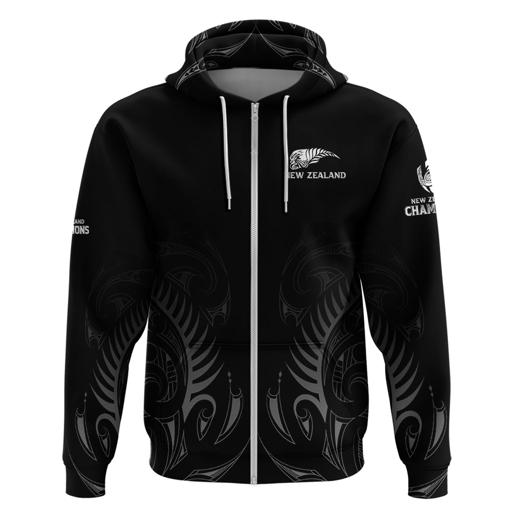 New Zealand Hoodie Rugby 2023 Champions Black - Vibe Hoodie Shop