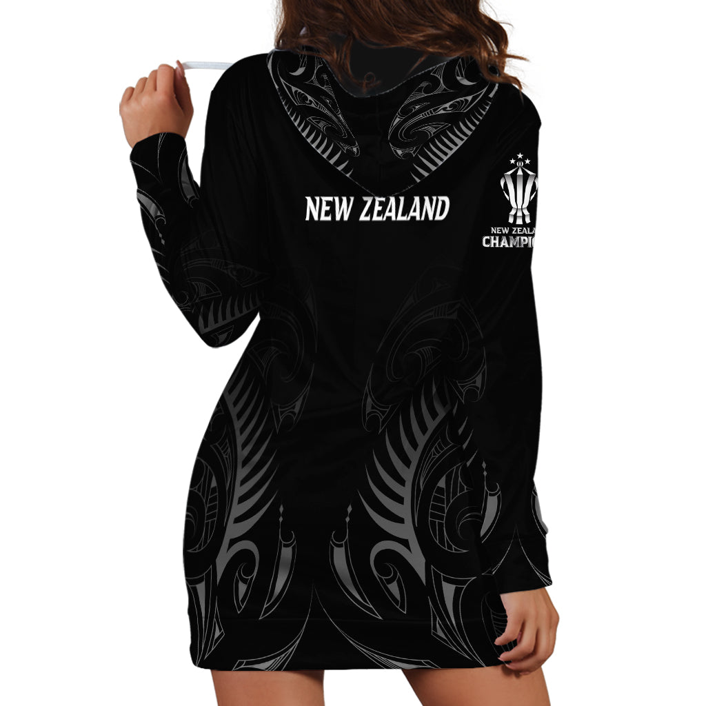 New Zealand Hoodie Dress Rugby 2023 Champions Black - Vibe Hoodie Shop