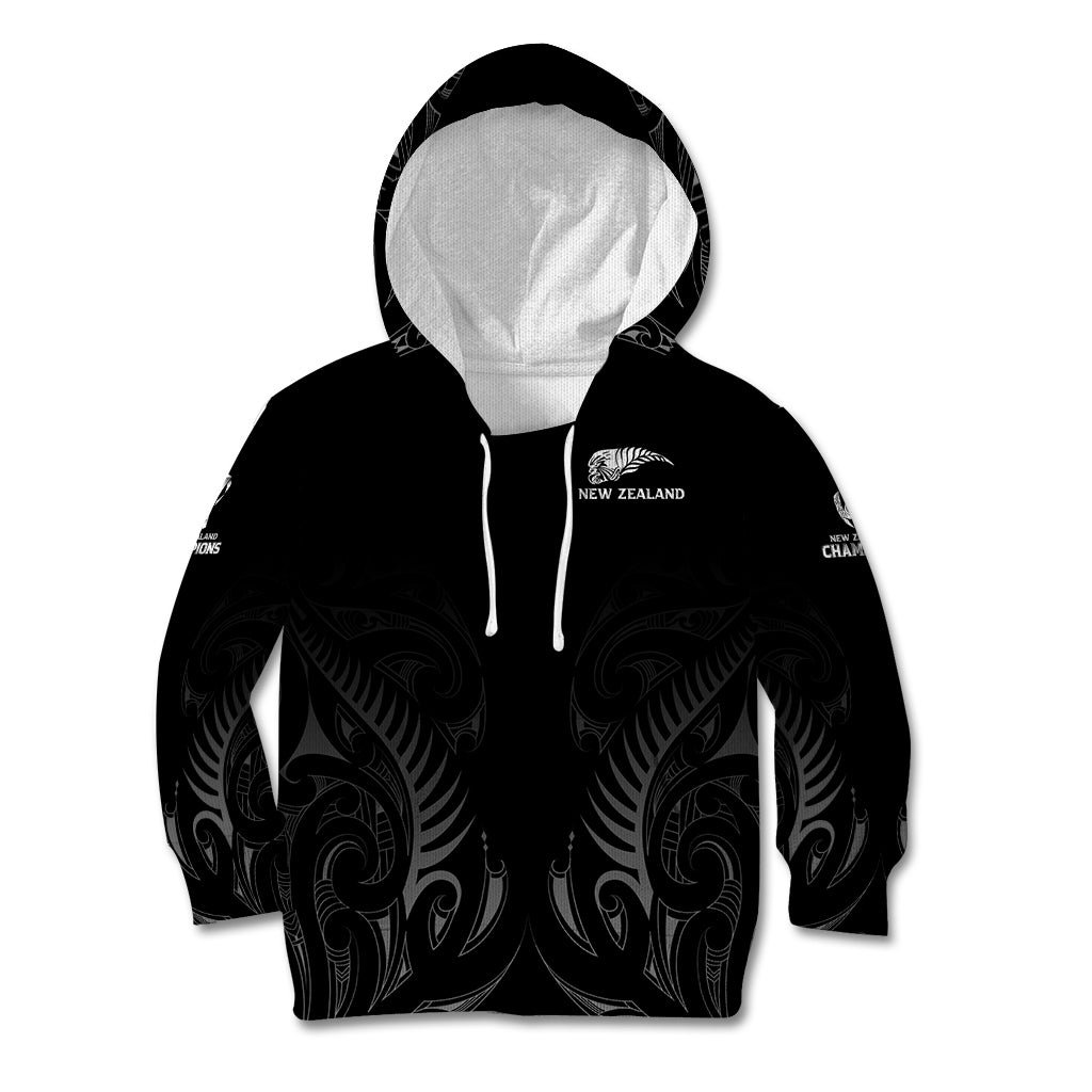 New Zealand Kid Hoodie Rugby 2023 Champions Black - Vibe Hoodie Shop