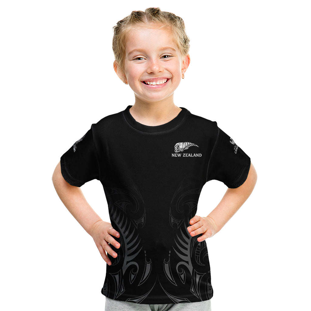 New Zealand Kid T Shirt Rugby 2023 Champions Black - Vibe Hoodie Shop