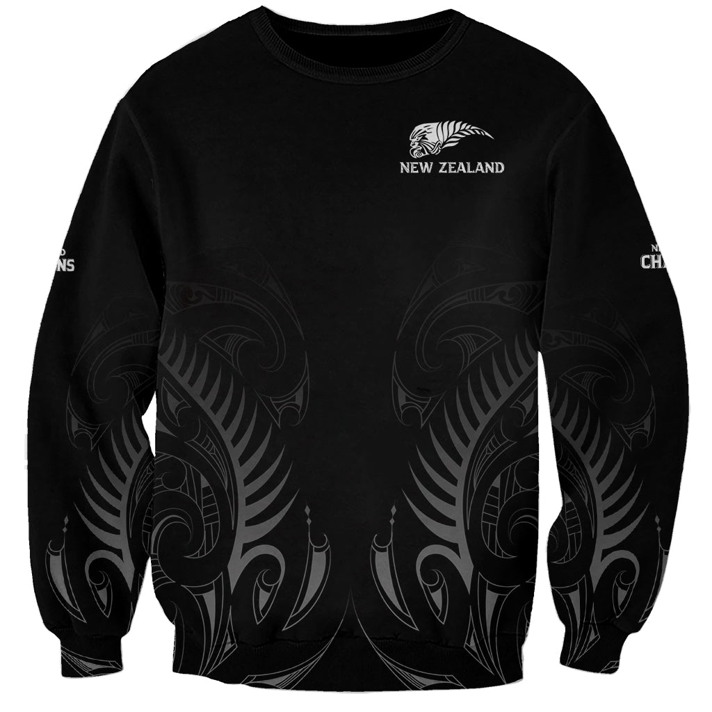New Zealand Sweatshirt Rugby 2023 Champions Black - Vibe Hoodie Shop