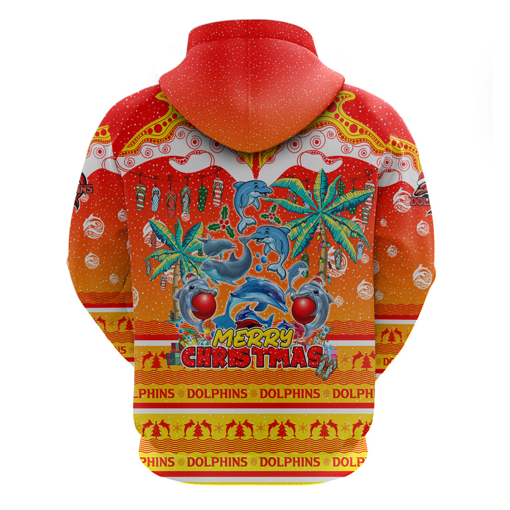 Dolphins Christmas Hoodie Merry Xmas NRL Australia Rugby - Vibe Hoodie Shop