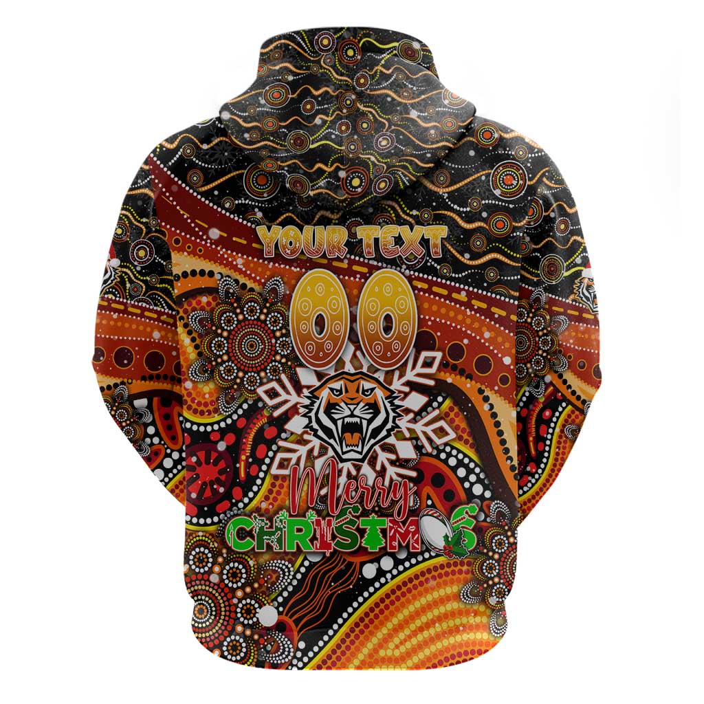 Merry Christmas Wests Tigers Hoodie Aboriginal Santa Rugby Mascot - The Tigers - Vibe Hoodie Shop