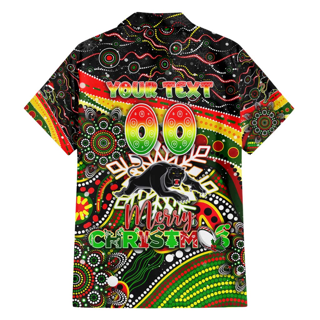 Merry Christmas Penrith Panthers Hawaiian Shirt Aboriginal Santa Rugby Mascot - The Riff - Vibe Hoodie Shop