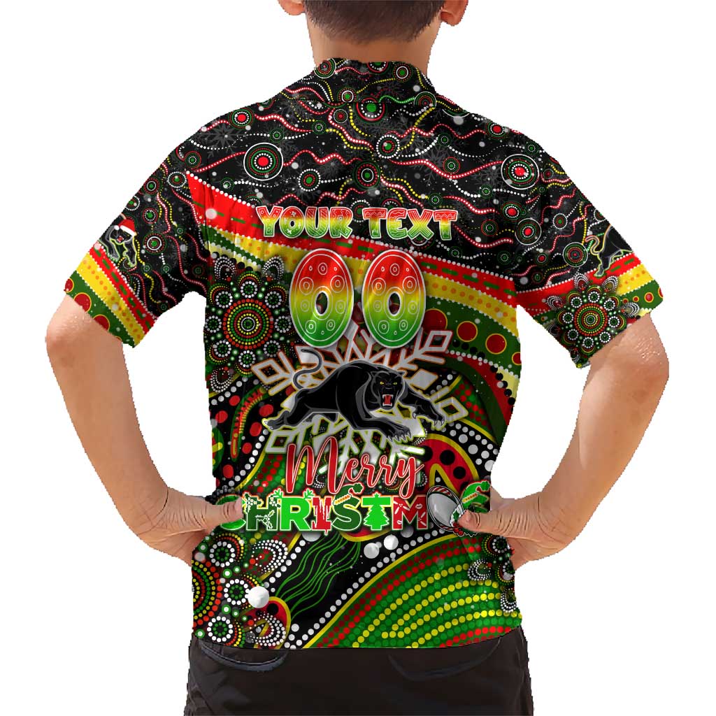 Merry Christmas Penrith Panthers Hawaiian Shirt Aboriginal Santa Rugby Mascot - The Riff - Vibe Hoodie Shop