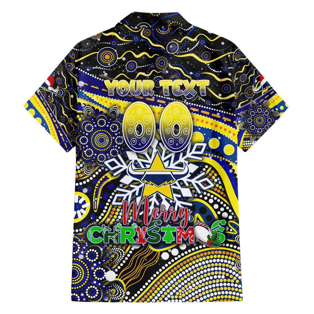 Merry Christmas Cowboys Hawaiian Shirt Aboriginal Santa Rugby Mascot - North Queensland - Vibe Hoodie Shop