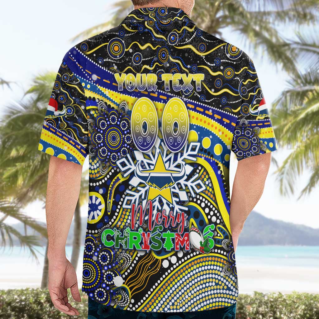 Merry Christmas Cowboys Hawaiian Shirt Aboriginal Santa Rugby Mascot - North Queensland - Vibe Hoodie Shop