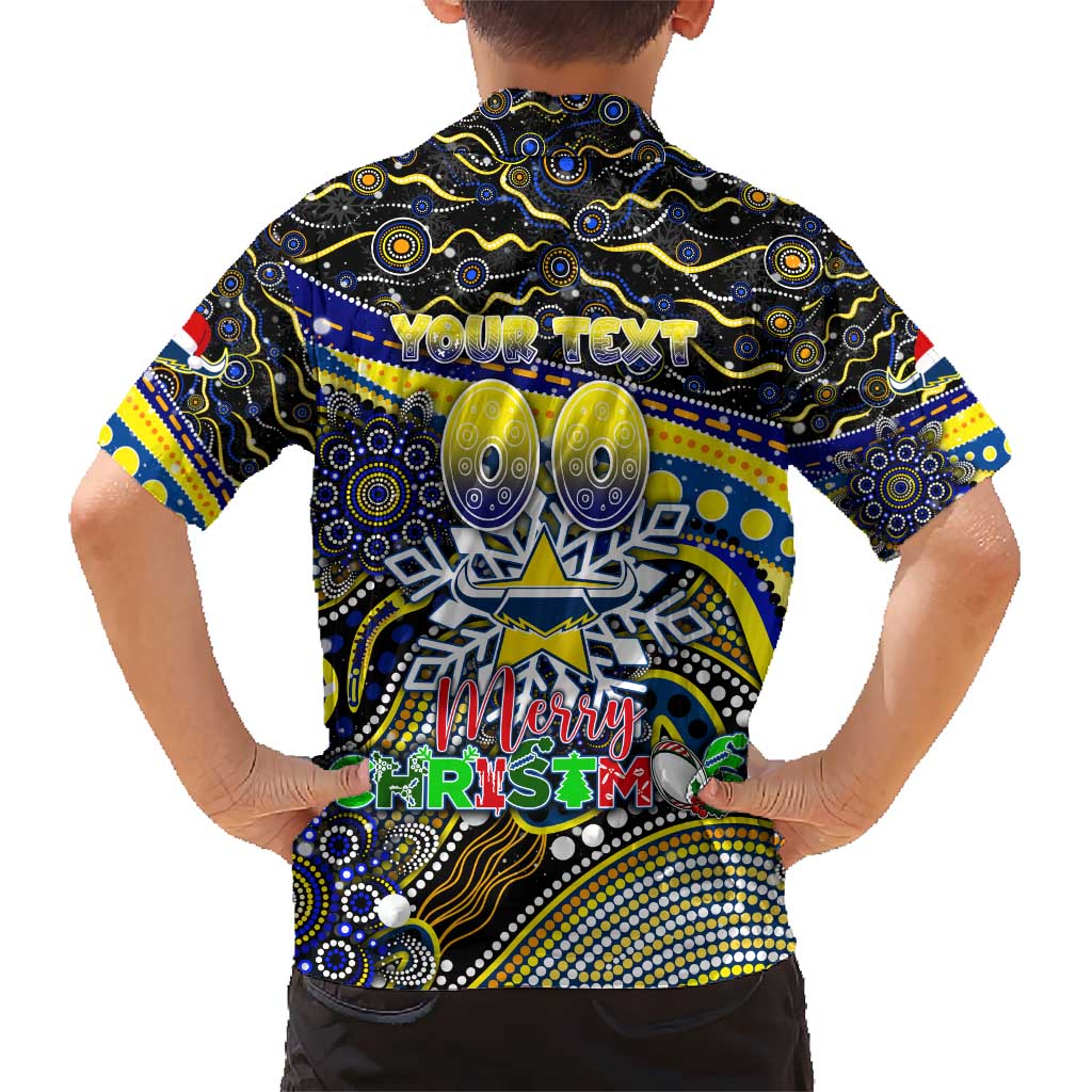 Merry Christmas Cowboys Hawaiian Shirt Aboriginal Santa Rugby Mascot - North Queensland - Vibe Hoodie Shop