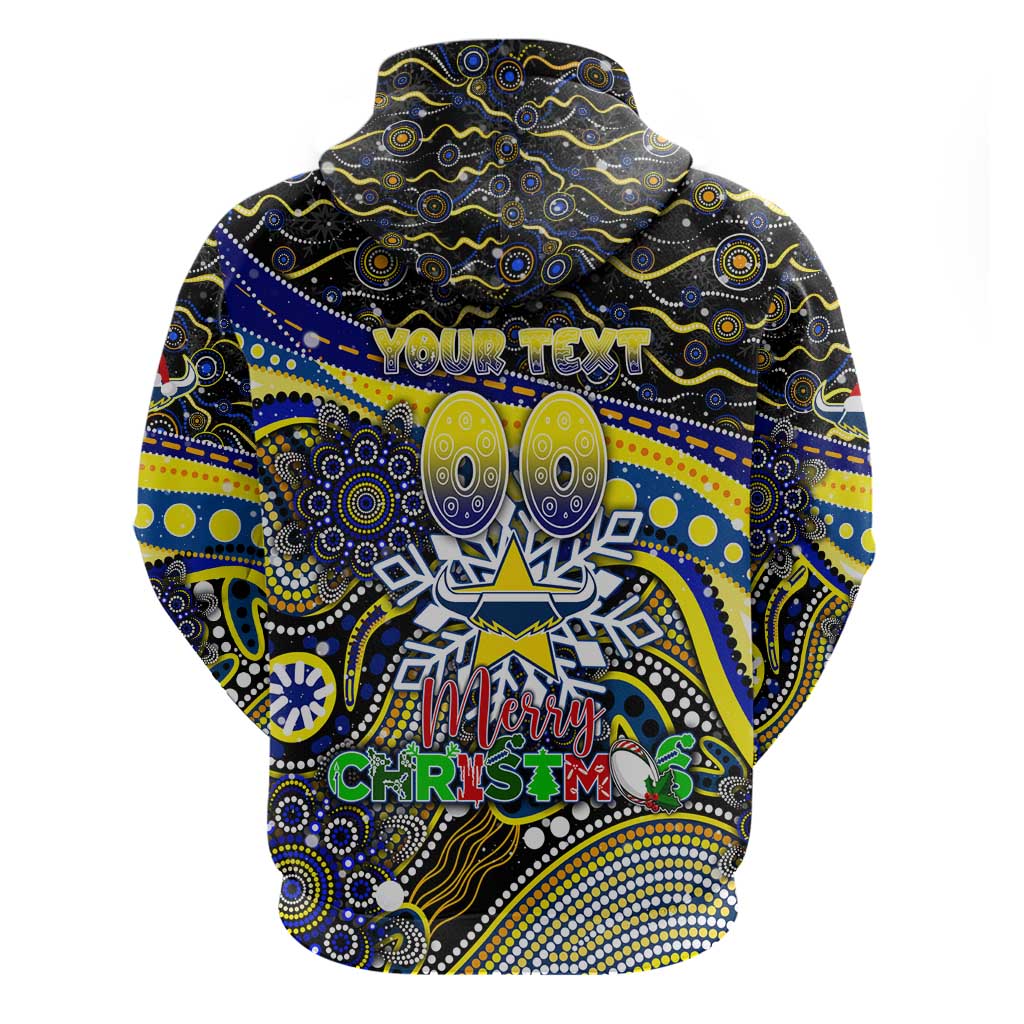 Merry Christmas Cowboys Hoodie Aboriginal Santa Rugby Mascot - North Queensland - Vibe Hoodie Shop