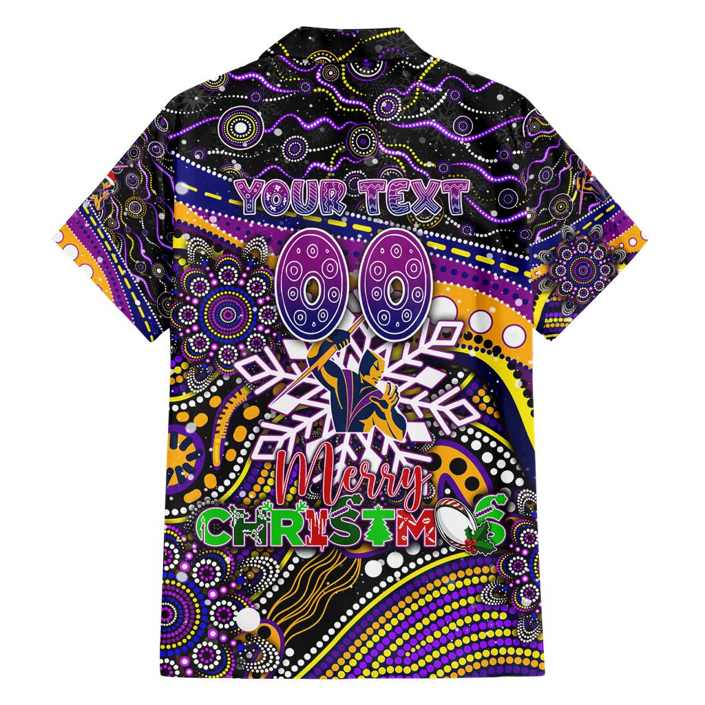 Merry Christmas Storm Hawaiian Shirt Aboriginal Santa Rugby Mascot - Melbourne - Vibe Hoodie Shop