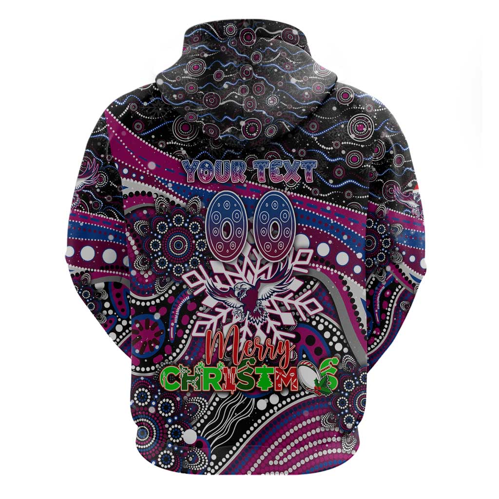 Merry Christmas Manly Warringah Sea Eagles Hoodie Aboriginal Santa Rugby Mascot - Silvertails - Vibe Hoodie Shop