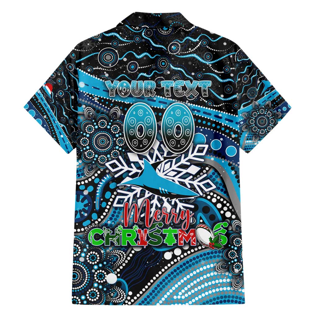 Merry Christmas Sharks Hawaiian Shirt Aboriginal Santa Rugby Mascot - Cronulla Sutherland - Vibe Hoodie Shop