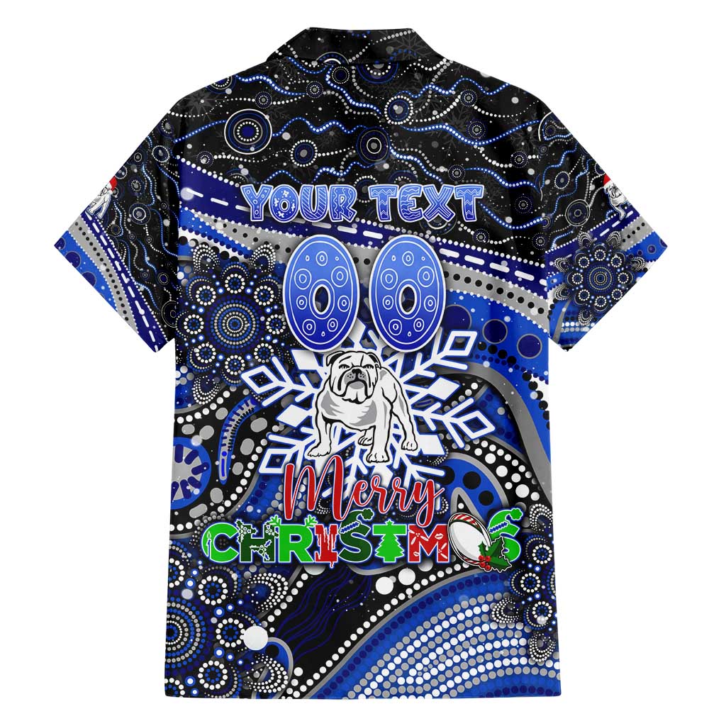 Merry Christmas Bulldogs Hawaiian Shirt Aboriginal Santa Rugby Mascot - Canterbury Bankstown - Vibe Hoodie Shop