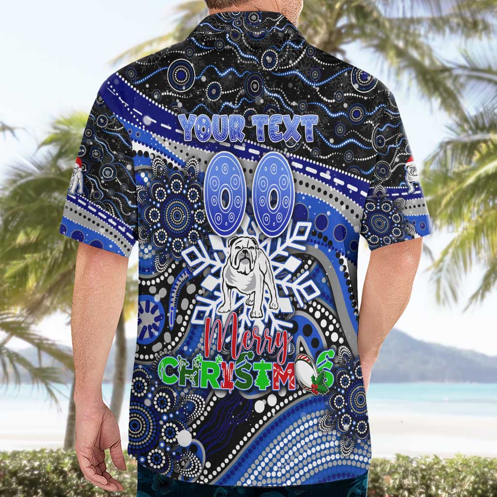 Merry Christmas Bulldogs Hawaiian Shirt Aboriginal Santa Rugby Mascot - Canterbury Bankstown - Vibe Hoodie Shop