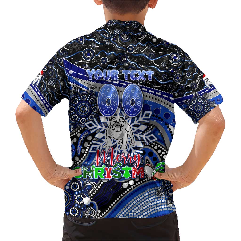 Merry Christmas Bulldogs Hawaiian Shirt Aboriginal Santa Rugby Mascot - Canterbury Bankstown - Vibe Hoodie Shop