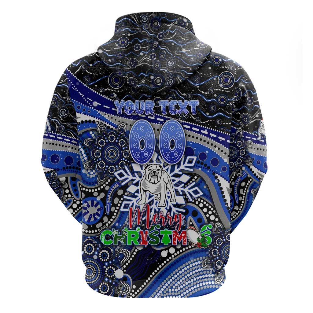 Merry Christmas Bulldogs Hoodie Aboriginal Santa Rugby Mascot - Canterbury Bankstown - Vibe Hoodie Shop