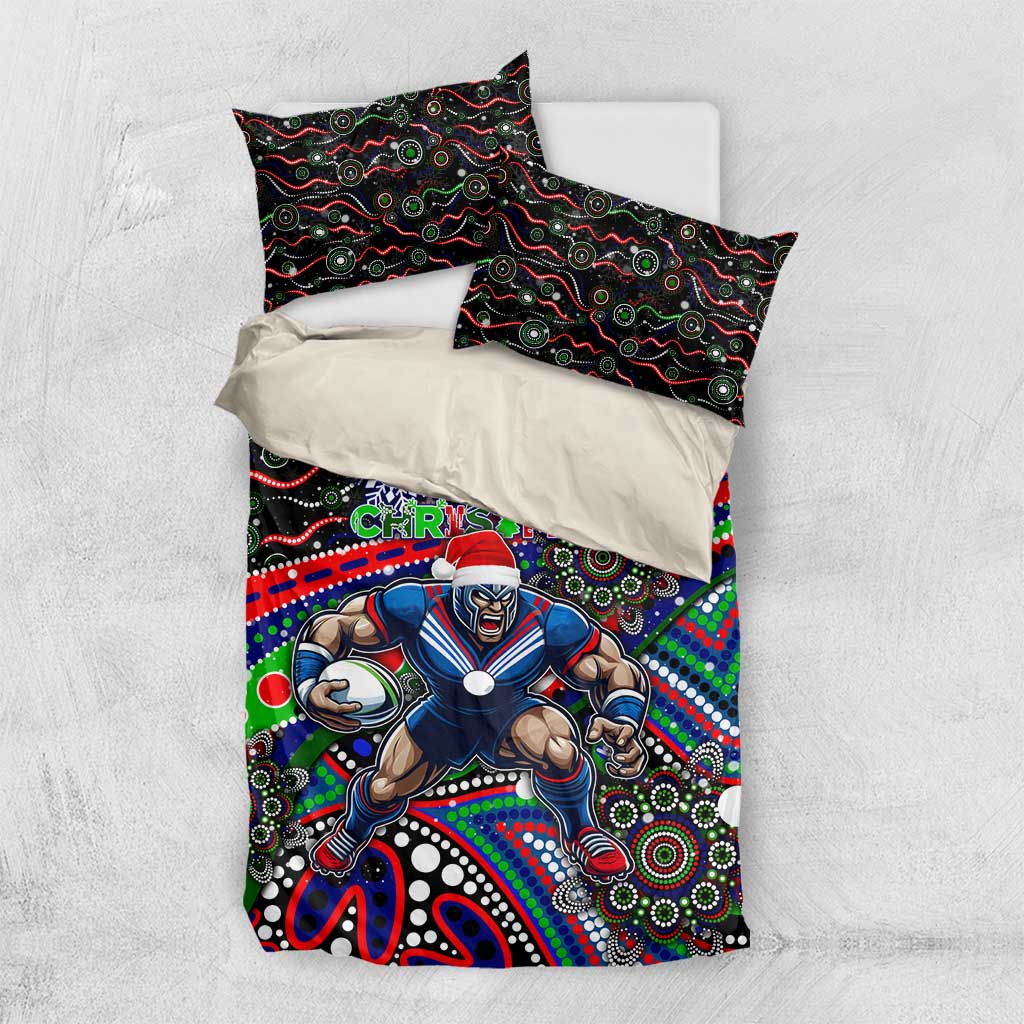 Merry Christmas New Zealand Warriors Bedding Set Aboriginal Santa Rugby Mascot - Vibe Hoodie Shop