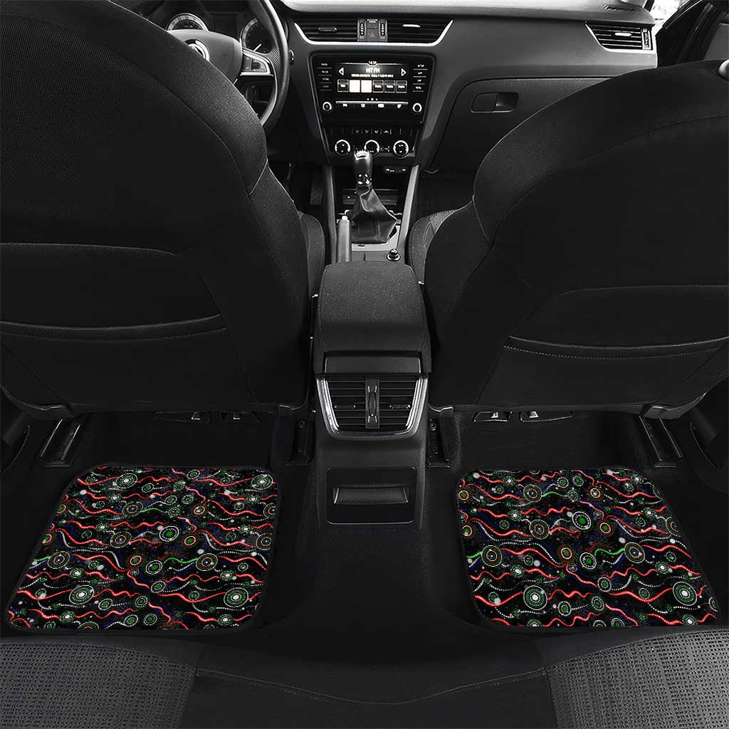 Merry Christmas New Zealand Warriors Car Mats Aboriginal Santa Rugby Mascot