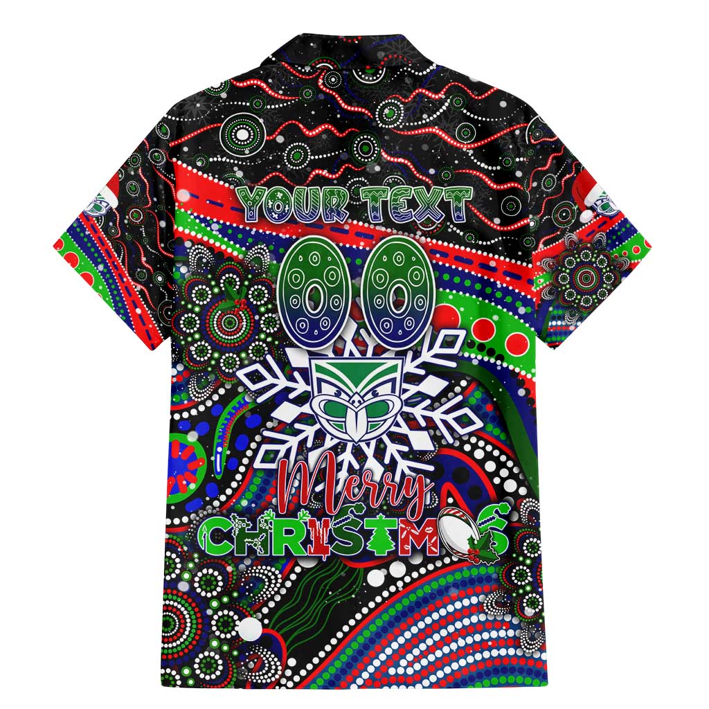 Merry Christmas New Zealand Warriors Family Matching Mermaid Dress and Hawaiian Shirt Aboriginal Santa Rugby Mascot