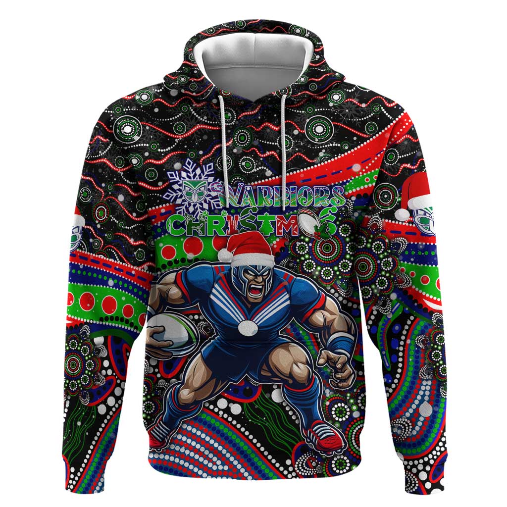 Merry Christmas New Zealand Warriors Hoodie Aboriginal Santa Rugby Mascot - Vibe Hoodie Shop