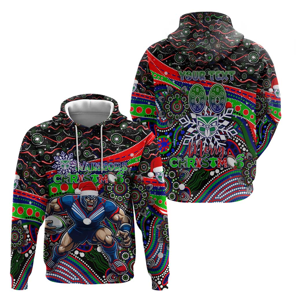 Merry Christmas New Zealand Warriors Hoodie Aboriginal Santa Rugby Mascot - Vibe Hoodie Shop