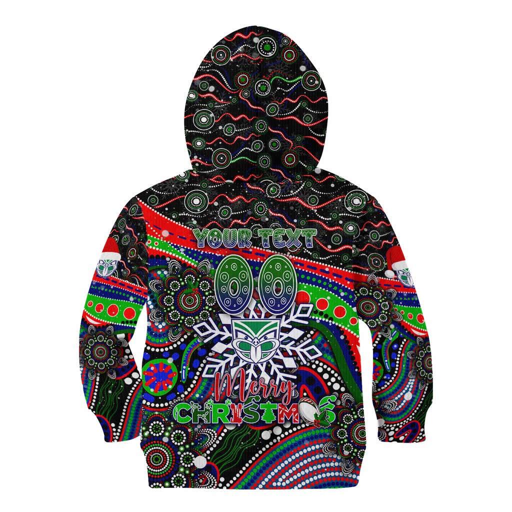 Merry Christmas New Zealand Warriors Kid Hoodie Aboriginal Santa Rugby Mascot - Vibe Hoodie Shop