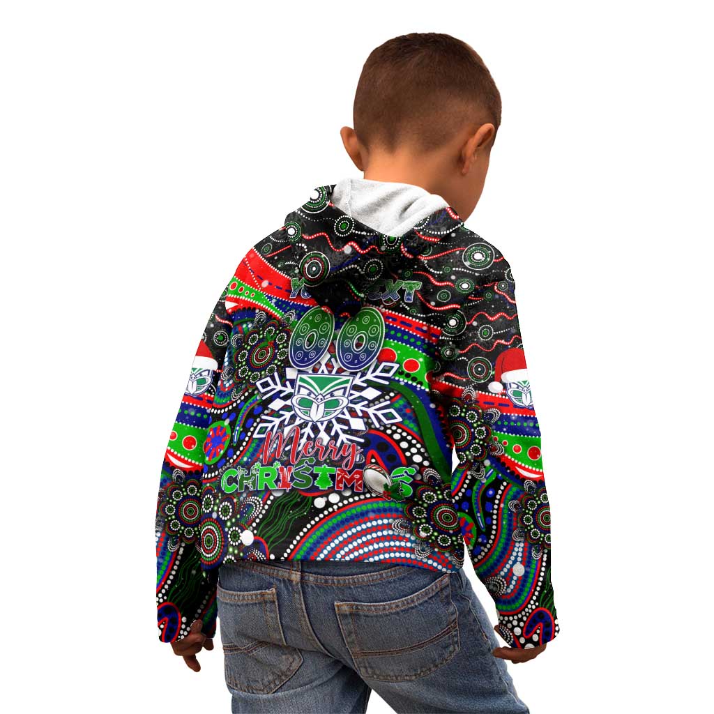 Merry Christmas New Zealand Warriors Kid Hoodie Aboriginal Santa Rugby Mascot - Vibe Hoodie Shop