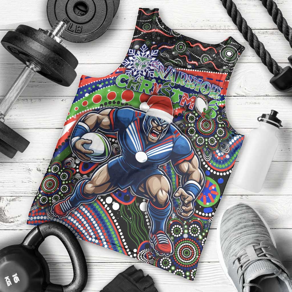 Merry Christmas New Zealand Warriors Men Tank Top Aboriginal Santa Rugby Mascot - Vibe Hoodie Shop