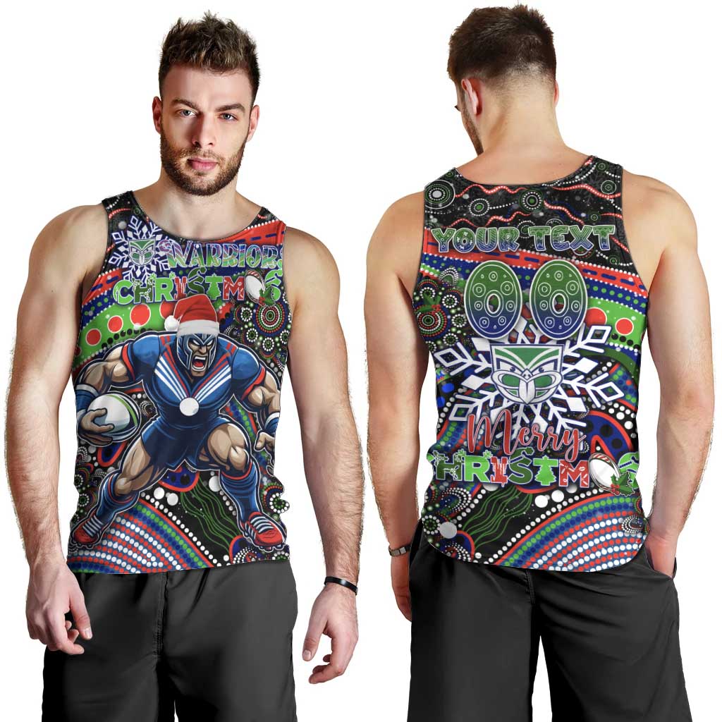 Merry Christmas New Zealand Warriors Men Tank Top Aboriginal Santa Rugby Mascot - Vibe Hoodie Shop