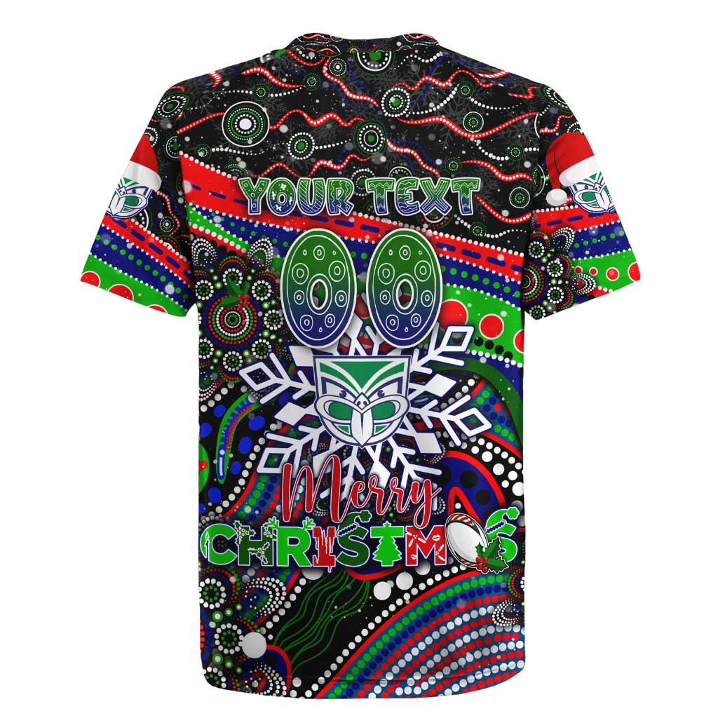 Merry Christmas New Zealand Warriors Rugby Jersey Aboriginal Santa Rugby Mascot
