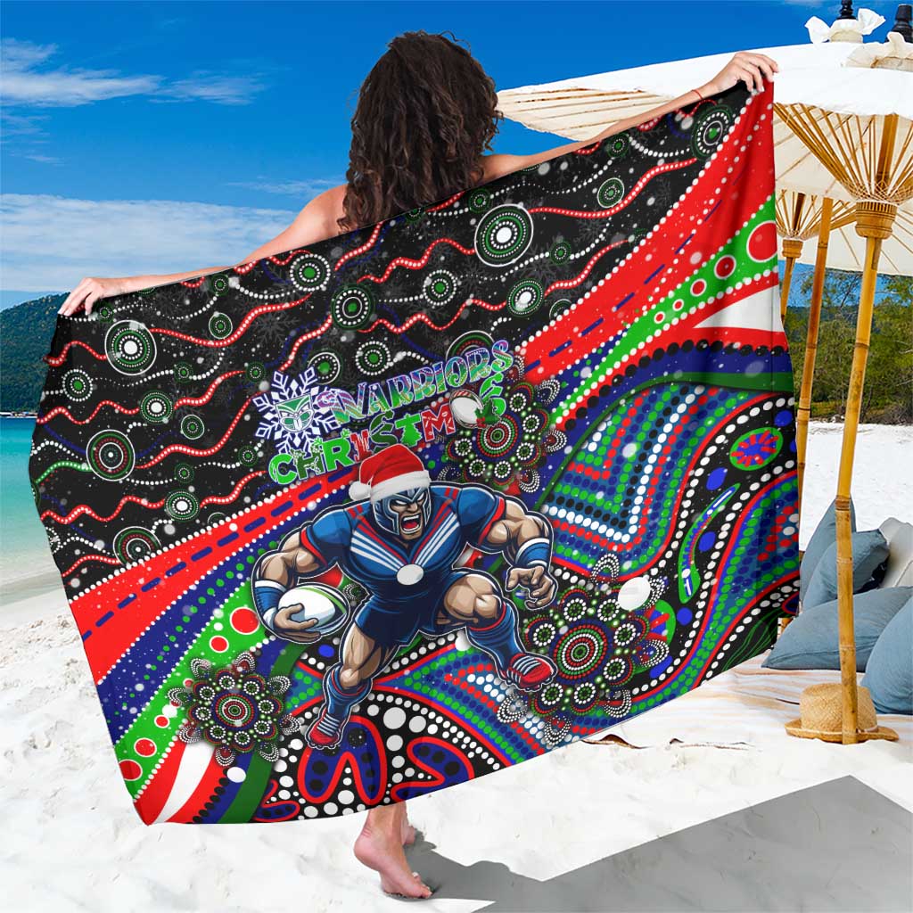 Merry Christmas New Zealand Warriors Sarong Aboriginal Santa Rugby Mascot - Vibe Hoodie Shop