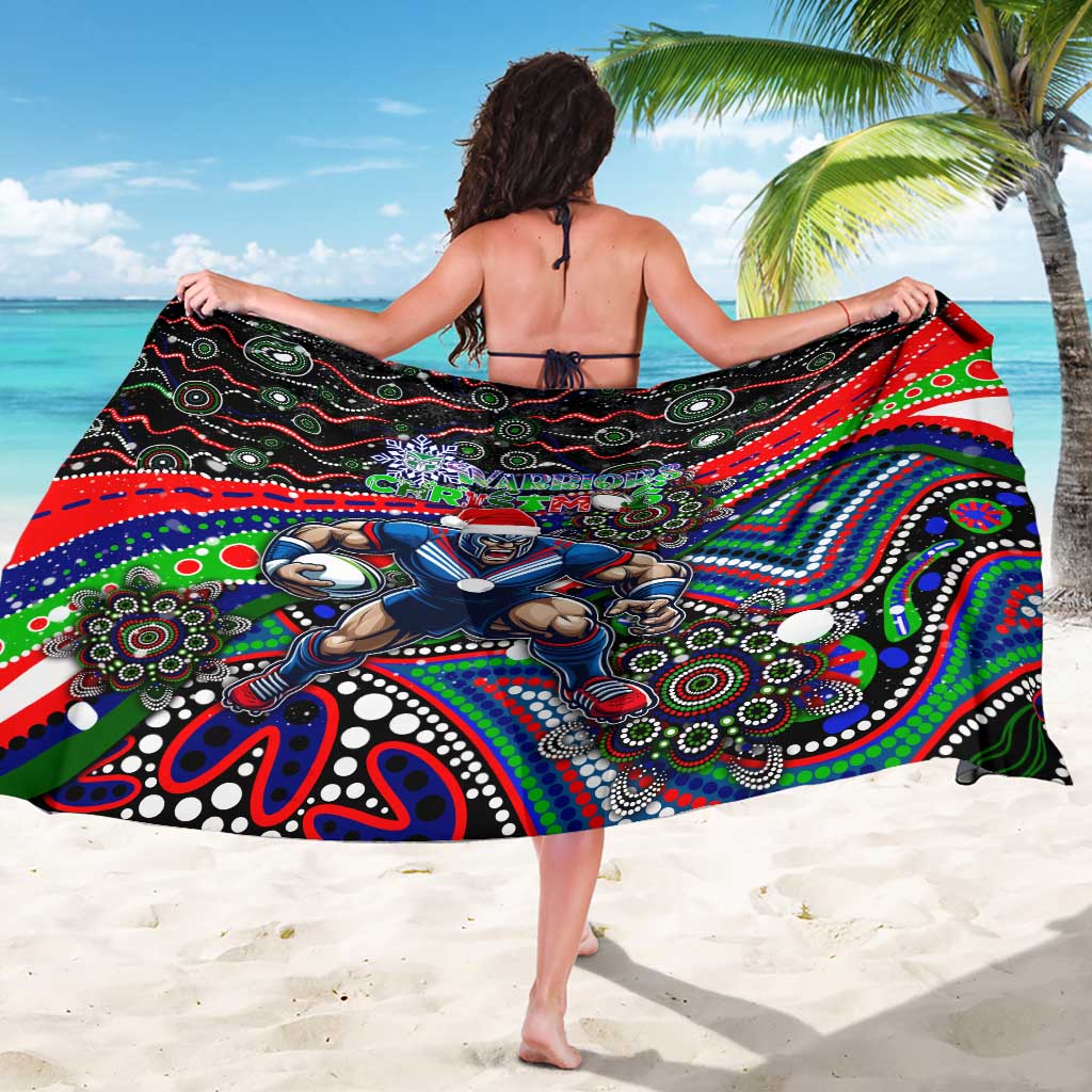 Merry Christmas New Zealand Warriors Sarong Aboriginal Santa Rugby Mascot - Vibe Hoodie Shop