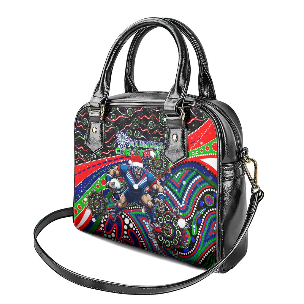 Merry Christmas New Zealand Warriors Shoulder Handbag Aboriginal Santa Rugby Mascot - Vibe Hoodie Shop