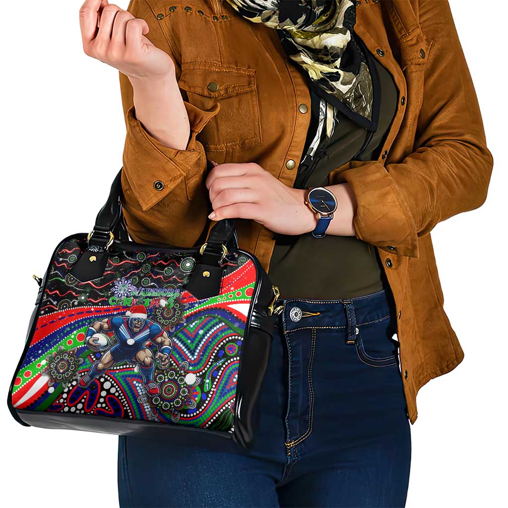 Merry Christmas New Zealand Warriors Shoulder Handbag Aboriginal Santa Rugby Mascot - Vibe Hoodie Shop