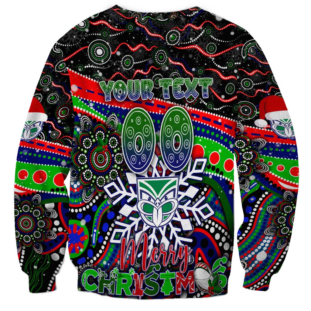 Merry Christmas New Zealand Warriors Sweatshirt Aboriginal Santa Rugby Mascot - Vibe Hoodie Shop